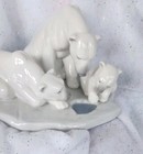Llardro Polar Bear Family  bearly Love  1445 Porcelain