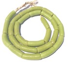 Ghana African Matched Fancy Yellow  Elbow  Recycled Glass Trade Beads