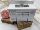 1950s Mid-century White Double Sink Dollhouse Miniature T5014 1 12 Scale