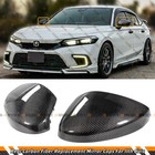 For 2022-26 Honda Civic Carbon Fiber Replacement Side Mirror Cover Cap W o Light