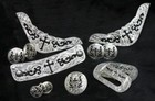 New Engraved Silver Trim Kit Western Saddle Praying Cowboy Barrel Racer