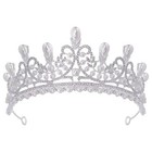Pearl Royal Wedding Bridal Queen Princess Tiara Rhinestone Crown For Women