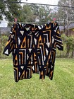 Short Sleeve African Print Shirt Men  Size Medium
