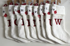 New Wondershop Initial Monogram Knit 19  Christmas Stocking White Letters