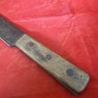 Antique Carbon Steel 3 Button Butcher Knife 13    Blade Curved Rustic Kitchen 