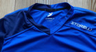 New Storelli Soccer Goalie Jersey Shirt Large Blue Black Reinforced Elbows Ls