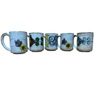Vintage Glazed Ceramic Coffee Mug Set