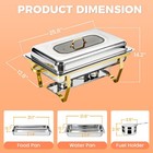 Chafing Dishes For Buffet 1 2 4 Pack  9qt 304 Stainless Steel