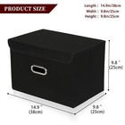 Fabric Storage Cube Bins Foldable Organizer Container Collapsible Basket With Li