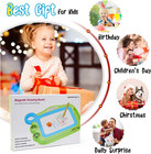 Colorful 4-color Magnetic Drawing Doodle Board Kids 3-5 Years 1 Pen 2 Stamps