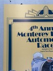 Vintage Poster 1977 Monterey Historic Races Laguna Seca Raceway Bugatti Racing