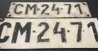 Authentic Soviet Era Hungarian License Plate Pair Cm-24-71   Police Marked