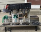 Bunn Axiom   0 6 Twin Double Decanter Coffee Brewer  Hot Water Faucet  4 0 Gph