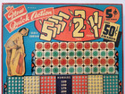 Vintage Punch Board Bar Game 5 Cent Gambling New Quick Action Girl Pinup 12x15 5