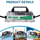 36v 18a Golf Cart Battery Charger Ip67 For Ezgo Txt Golf Cart D Style Plug