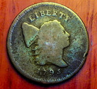1 795 Liberty Cap Half Cent 1 2c Punctuated Date-plain Edge Rare