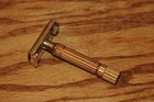 Vintage Gillette Aristocrat 22k Gold Plated Safety Razor W case   Razor Dispense