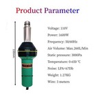 110v Hot Air Gun Welding Torch 1600w Heat Gun Plastic Welder Roofing Welder Kits
