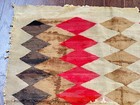 Antique Navajo Native American Rug Hand Woven Wool Blanket Carpet Distressed