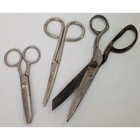 Vintage Scissors Set 3pc Silver Grey Fair Industrial Sewing Shears