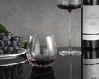 Hand Cut Stemless Wine Glasses Lead-free Crystal Drinking Glass  15 Oz  Set Of 4