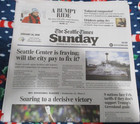 Seattle Seahawks Seattle Times Full Newspaper 1 18 2026 Vs 49ers Div Playoff Win