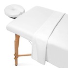 3-piece Microfiber Massage Table Sheet Set -  Facial Bed Cover - Includes Fla   