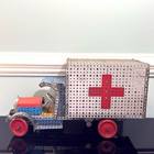 Vintage Erector Set Ambulance Truck Built Model Ac Gilbert Meccano Style Toy