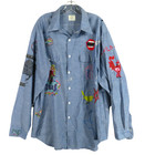 Vtg Family Heirloom Shirt Folk Painted Embroidery Primitive Art-to-wear Retro Xl