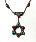 Laly Cohen Israel Handcrafted Crystals Star Of David Necklace 15   