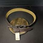 Safariland 87 Duty Belt Size 46  Cordovan Brown Sued Lined Basketweave Leather