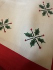 Lot Of 8 Vintage 80   s Cloth Holly Leaves Napkins Never Used Christmas Decor