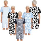 Womens Jumpsuit Leotard Bodysuit Print Nightwear Short Bottom Pajamas Rompers