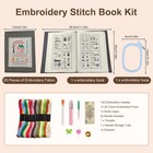 Embroidery Stitch Book Kit W  Practice Patterns Sewing Set Beginner Diy Craft 