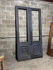   Antique Walnut Double Entrance French Doors   54 X 106   Architectural Salvage