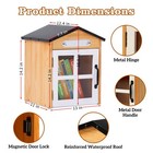 Little Library Box Outdoor  Natural Wood Free Library With Reinforced Waterpr   
