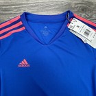 Adidas Soccer Jersey Womens Small Blue Pink Predator Football Sports Athletic