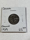 1929 Canada 5 Cents Cleaned