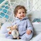 Lifelike Smiling 22in Reborn Baby Dolls Full Body Vinyl Boy Sweet Newborn Gifts