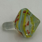 Vintage Judaica Hebrew Murano Clear Glass Hanukkah Dreidel Judaism Israel Jewish