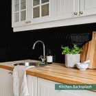 10-sheet Upgraded Thicker Peel And Stick Kitchen Backsplash Tiles Black