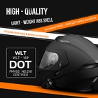 Dot Modular Motorcycle Bluetooth Helmet Full Face Dual Visor Flipup Black Helmet