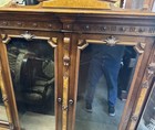 Renaissance Carved Walnut And Burl 4 Door Bookcase