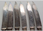 Vintage -9- Mother Of Pearl 6   Knifes And Others  Sterling Silver Bands