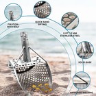 Ckg Sand Scoop For Metal Detecting Sand Sifter For Beach Stainles Steel 304  9x6
