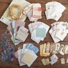 445 Pcs Vintage Scrapbook Supplies Kit  Journaling Paper Craft Stickers Ephemera