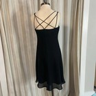 Vintage 90s Lbd Black Dress Short Chelsea Niles Size 6p Embellished Beaded 