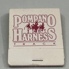 Vintage Matchbook Cover  Pompano Harness Track  Pompano Beach  Florida  Gmg