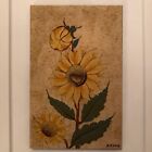 Vintage Midcentury Modern Screen Print Wall Hanging Art Floral Theme Bravo Print
