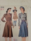 Vintage Sewing Pattern Women Dress Simplicity 1940s Jumper